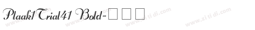 Plaak1Trial41 Bold字体转换